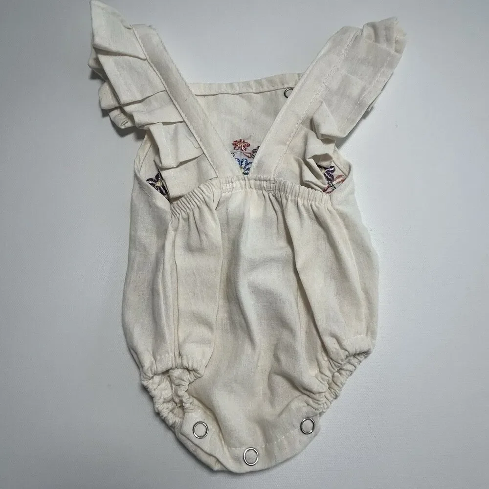 Embroidered Floral Folk Manta from Mexico Bodysuit One Piece Romper Baby 0-6 Mos